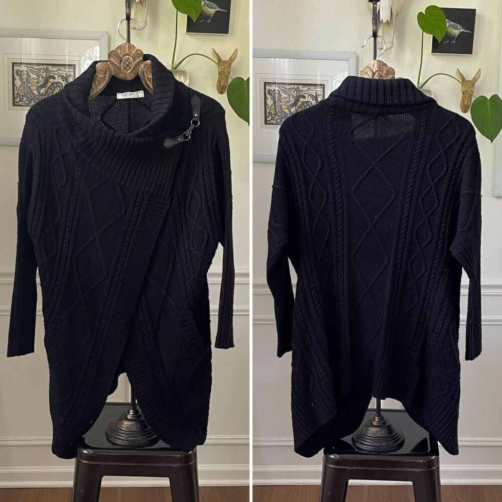 Stitch Fix RD Style Daskah Cable Cardigan Sweater Clip Hook Closure M
